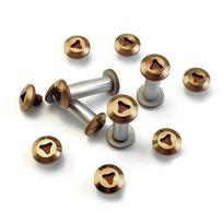 10 Sets/lot 416 Stainless Steel Material Knife Handle DIY Making M4 Thread Pairs Locking Screws Rivet Nail Fastener Bolt Pivot 5MM, size 1
