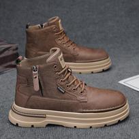 Martin boots men's high-top autumn thick-soled non-slip labor insurance tooling leather boots men's outdoor tactical combat mountaineering boots 39