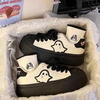 Dopamine tide cool board shoes 2024 spring new niche design little white shoes shell head elf thick baseplate shoes women 35 balta