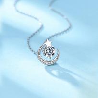 Moon necklace female tide simple gift girlfriend collarbone chain simple temperament pendant light luxury niche