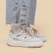 Student sports and leisure board shoes women's low-top thick-soled Korean versatile little white shoes cute flat-bottomed shoes show small feet 35 gray