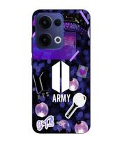 Coque Maniacase Pour Oppo Reno 13 5g BTS army logo Bangtan Subs juoda