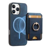 iPhone 16 Pro Max 15 14 Plus 13 12 11 XR XS X 7 8 SE 2 3 Nuimamas magnetinis piniginės dėklas su žiedu ir kortelių laikikliu, PU odos dangtelis iPhone 15 Pro Max