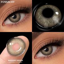 FUNSACHY 1 Pair Brown Lenses Colored Contact Lenses Natural Fashion Contact Lens for Eyes SoftLens Color Eye Lens Cosmetic Pupil