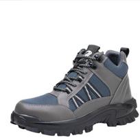 Spring/Autumn New 2024 Fashion Labor Boots For Men Waterproof Steel Toe Cap Safety Work Shoes Sneakers Male Footwear 39 pilka spalva