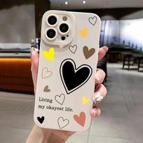 Graffiti Black Devil Love Heart Phone Case For Samsung Galaxy S23 Ultra S22 Plus S21 FE S20 A14 5G A34 A54 A13 A23 A33 A52 Cover For Samsung S22