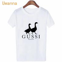 New summer harajuku duck printed funny t shirt women graphic t-shirt short sleeve casual white tops tee women fashion clothing L