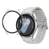 Case compatible with Samsung Galaxy Watch 7 44mm - Hard protective case transparent tempered glass screen Phonillico skaidri