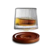 200 ml viskio stiklinės su pagrindu, patvarus besisukantis stiklinių rinkinys, kokteilių, vyno, brendžio taurė, vakarėlio gėrimo stiklas, sukamas stiklas