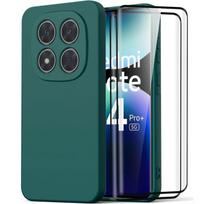 Case for Xiaomi Redmi Note 14 Pro Plus 5G - Night Green TPU + 2 Tempered Glasses - E.F.Connection®