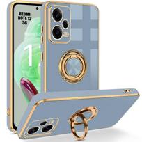 Coque pour Xiaomi Redmi Note 12 5G - Bleu - Anneau 360° Rotatif - Protection Antichoc - TPU Hybride
