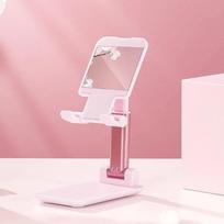 Adjustable Mobile Phone Holder Stand Desk Dock for Samsung iPhone Huawei Redmi - Pink