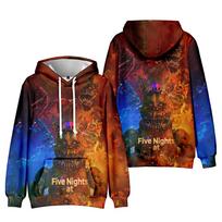 Five Nights At Freddy's Hoody Harajuku Rudens Megztinis Madingas Unisex Ilgomis Rankovėmis Laisvalaikio Gatvės Stiliaus Laisvi Lauko Drabužiai XS brown