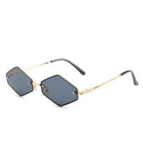 Personalized Small Frame Rhombus Sunglasses Women'S Tide Gradually Change Sunglasses Wind Trend Sunglasses Men new