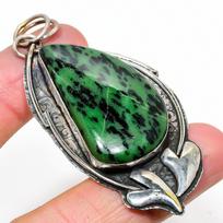 Ruby in Zoisite  Ethnic 925 Silver Jewelry Pendant 2.88  w7t63