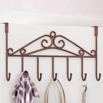 7 Hooks Over The Door Organizers Hanger Metal Coat Rack Space Saving Organizer for Towels Hats Clothes Storage Cap Holder varis