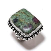 Ruby in Fuchsite  Handmade 925 Sterling Silver Jewelry Ring Size 7 D0c99
