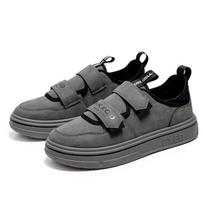 Fashion Hook Loop Men's Gray Sneakers Platform Casual Men Sneakers Comfortable Low-Cut Skateboard Shoes Men zapatillas de hombre 39