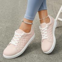 Large size lightweight and simple German training shoes for women 2025 new fashion sports leisure comfortable versatile board shoes for women 36 rožinė