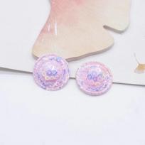 20Pcs 21mm Hat Shaped Appliques with Sequins Embroider for Clothes Sewing Patches DIY Headwear Hair Clips Decor Accessories rožinė