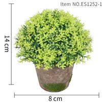 Supply Simulation Bonsai Green Plant Ornament Simulation Grass Ball Potted Grass Ball Interior Decoration Office