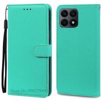 For Honor X8A Case Huawei Honor X8A Cover Silicone Wallet Flip Leather Case For Honor X8A Phone Case Coque Fundas Shell For Honor X8A dangaus mėlyna spalva