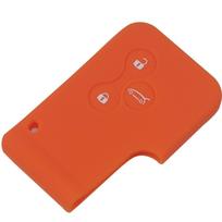 jingyuqin 3 Buttons Remote Silicone Rubber Car Key Case Cover For Renault Megane R.S. Scenic 3 Button Card Key Smart Key oranžinė