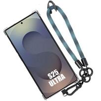 Case for Samsung Galaxy S25 Ultra, Shockproof with Removable Wrist Strap Blue - BOOLING skaidri