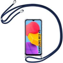 Protective case for Samsung Galaxy M13 - BOOLING - Transparent-Navy Blue - Flexible - Silicone mėlyna