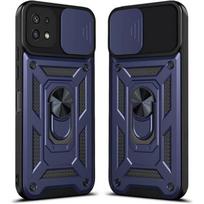 Protective Case - PROSHOP - for Samsung A22 5G - Rigid - Navy Blue - Army Style mėlyna