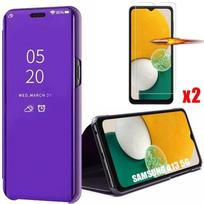 Case for Samsung Galaxy A13 5G Purple 360 Degree Full Protection Anti-Scratch + 2 Tempered Glasses violetinė