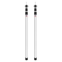Set of 2 Tarp Poles Telescoping Camping Replacement 3-Section Aluminum Tent Rods for Rain Fly Camping Shelter Awning Canopy