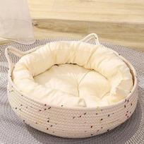 New Deep Sleep Comfort In Summer Cat Bed Iittle Mat Basket Small Dog House Products Pets Tent Cozy Cave Nest Indoor Cama 35-13