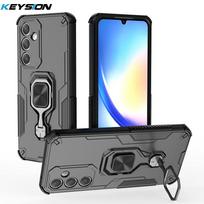 KEYSION Shockproof Armor Case for Samsung A55 5G A35 A26 Silicone+PC Upright Metal Ring Stand Phone Back Cover for Galaxy M16 5G for Samsung A55 5G juoda