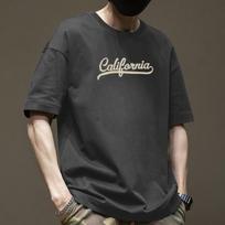 Short Sleeved Hong Kong Style Versatile Cotton T-shirt Travel Couple Men's Summer Loose Letters Printed Top Trend XL