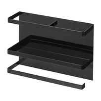 2025 Shelf Refrigerator Storage Rack Strong Magnet Fresh-Keeping Bag Roll Paper Towel Storage Kitchen Storage Side Suction for fridge Black