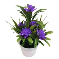 Dirbtinės gėlės vazonas imituoti netikras plastikines gėles namų biuro dekoras dovana stalinis bonsai vestuvių vakarėlio balkono ornamentai violetinė
