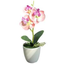 Artificial Bonsai Realistic Long-lasting Bright-colored Desktop Faux Silk Butterfly Orchid Flower Bonsai