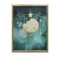 Sleeping Cloud Sleeping Cloud, 50X70 Cm, Dark Brown Wooden Frame, 230 Gsm Matte Paper 54
