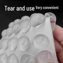Silicone Anti-Collision Pads for Furniture, Doors, and Cabinets Transparent hemispherical 5*2mm (100 pieces/board)