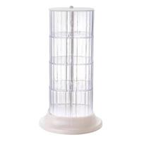 Hair Tie Storage Box Girls Multi Layer Desktop Organizer Dustproof Transparent Plastic white