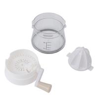 Citrus Juicer Manual Handheld Compact Portable Extractor Household Rotary Squeezer for Lemon Orange White