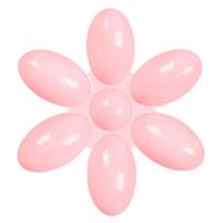 Plastikinis katės maisto dubenėlis, 6 žiedlapiai, ilgaamžis, lengvai valomas, šuniukų maisto tiektuvas mažoms katėms, kačiukams rožinė