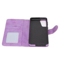 Phone Case Compatible for Samsung Galaxy S21 PU Leather Wallet Phone Case Magnetic Removable violetinė