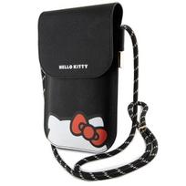 Hello Kitty Handbag Hkowbpsckek Black/Black Leather Hiding Kitty Cord