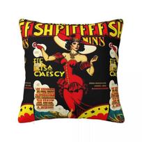 The Amazing Circus Digital Circus Poster Pillow Cases Cushion Cover Creative Decor Pillowcase for Home x 30x30cm smėlis