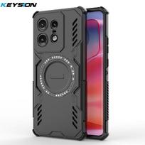 KEYSION Hollow Heat Dissipation Case for Motorola Edge 50 Pro 5G Silicone+PC Magnetic Cooling Shockproof Phone Cover for Edge 50 Pro for Edge 50 Pro juoda