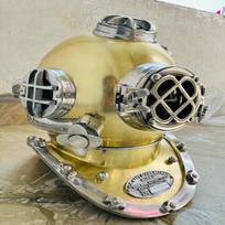 45.72 cm US Navy Scuba Diving Helmet Deep Sea Mark V Nautical Gift Diving helmet Golden Coated deep sea scuba Divers Gift item