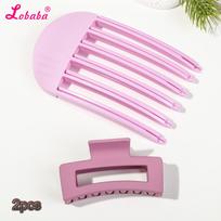 2Pcs Simple Shark Clips&Fluffy Hairpin Bangs Clips Hair Roots Volumizing Hair Clips Fashion Women Curling Fixed Shape Clips