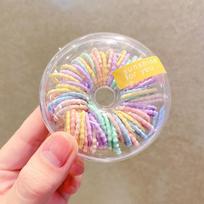 60PCS children's hair rope does not harm hair, high elasticity girls' colorful rubber band headband hair accessories.